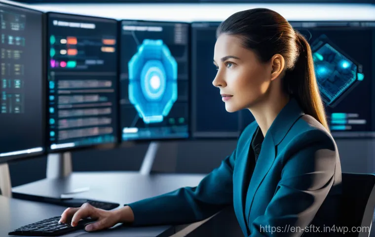 보안 오케스트레이션 자동화의 시스템 성능 개선 - An abstract yet clear representation of "seamless integration" within a cybersecurity ecosystem. Vis...